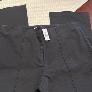 Loft black kick crop flare pant.  Stretch black twill.  Nwt